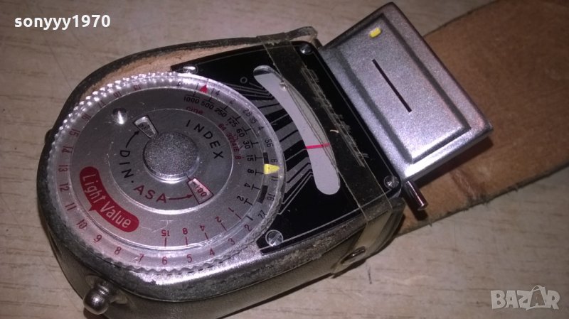 поръчан-capital japan-светломер с кожен калъф-внос швеицария, снимка 1