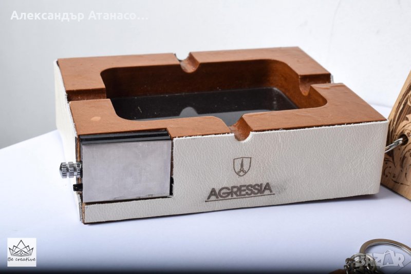 Ръчно изработен пепелник от дърво, снимка 1