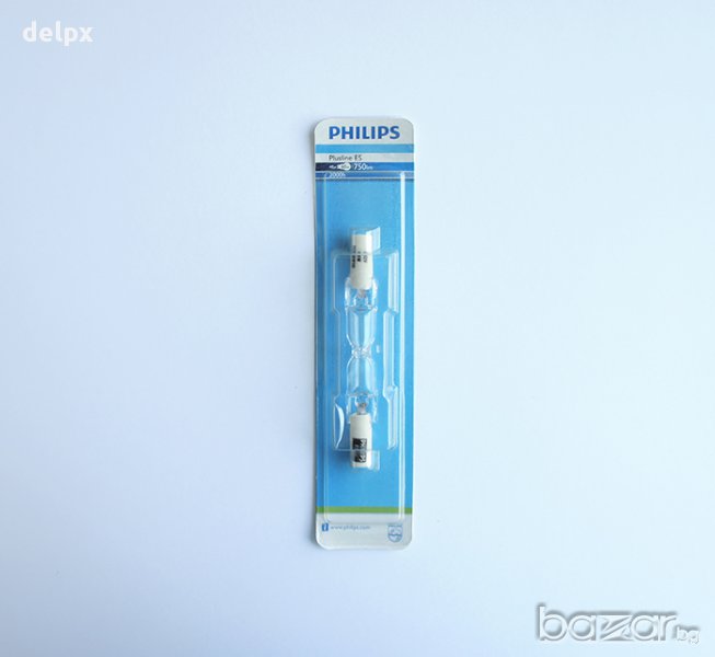 Лампа халогенна пура PHILIPS с цокъл R7s 220V 48W 78mm, снимка 1