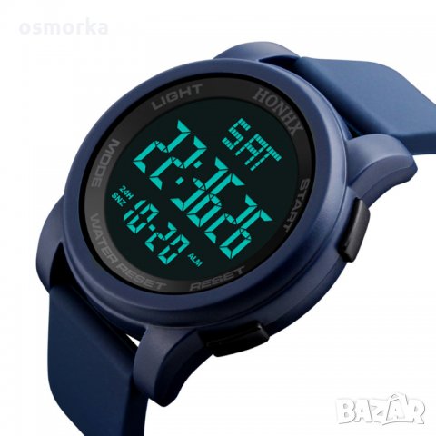 Honhx спортен часовник хронометър зелен тъмно син фитнес , снимка 2 - Други спортове - 23137116