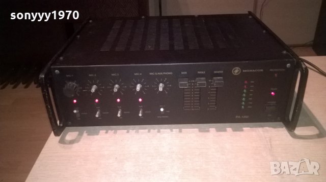 monacor pa-1202 profi power amplifier-mono-внос швеицария, снимка 5 - Ресийвъри, усилватели, смесителни пултове - 23615485