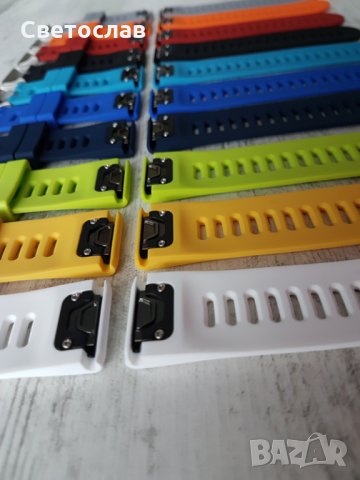 Силиконова каишка за Garmin Fenix 3 HR 5X 6X 7X 26mm QuickFit, снимка 8 - Каишки за часовници - 22499835