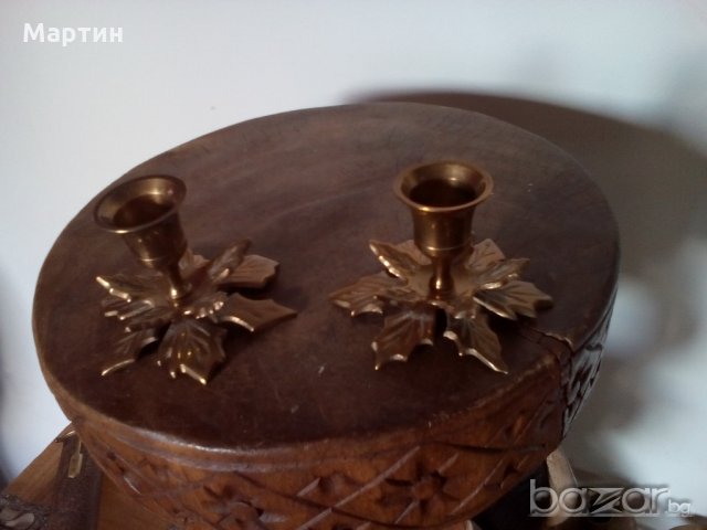 Масивни  бронзови  - Свещници - 2 бр. ( 778012) 