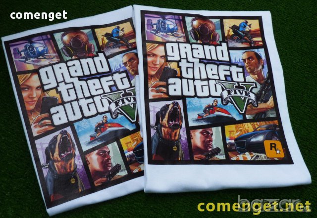 Уникална тениска на GTA 5 с авторски дизайн! Бъди различен, поръчай модел по твой дизайн!, снимка 2 - Детски тениски и потници - 14810336
