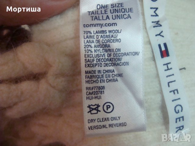 Tommy Hilfiger оригинален шал лама вълна и ангора , снимка 4 - Шалове - 23423639
