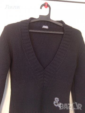 черен пуловер  ,, D@G ,,, снимка 3 - Блузи с дълъг ръкав и пуловери - 22967353