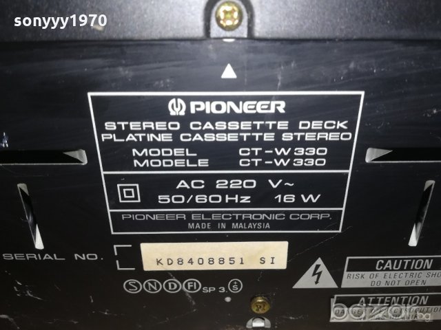 pioneer ct-w330 stereo deck-внос швеицария, снимка 17 - Декове - 21151258