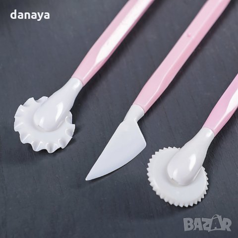 981 Комплект двойни резци за фондан шоколад сладкарски инструменти, снимка 6 - Прибори за хранене, готвене и сервиране - 25704043