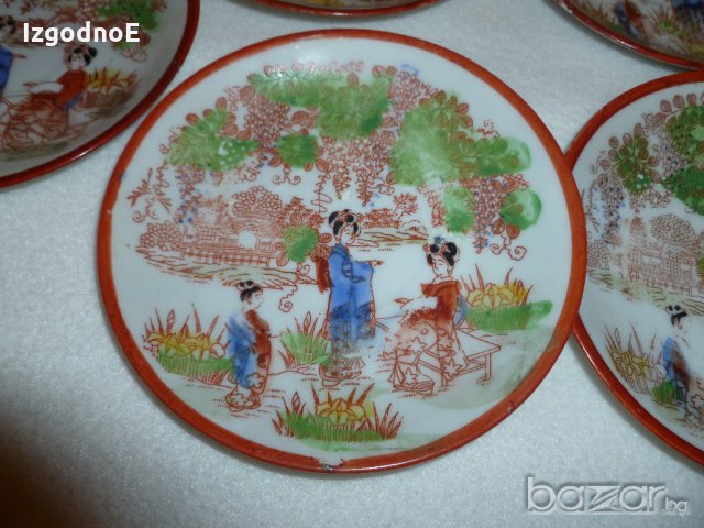 Китайски сервиз от 6 чинийки, китайски порцелан , снимка 3 - Колекции - 19375256