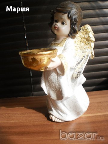 Сувенир-свещник ангелче-20 см!!!made in Germany, снимка 1 - Коледни подаръци - 11190758