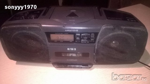 grundig rr700cd-radio cassete recorder-внос швеицария, снимка 2 - Ресийвъри, усилватели, смесителни пултове - 12796027