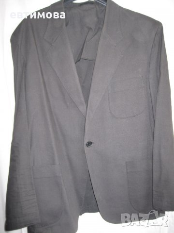 Мъжки костюм, черен, памук, 46 (S), снимка 1 - Костюми - 21855658