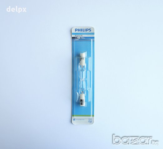 Лампа халогенна пура PHILIPS с цокъл R7s 220V 48W 78mm, снимка 1 - Лампи за таван - 17441201