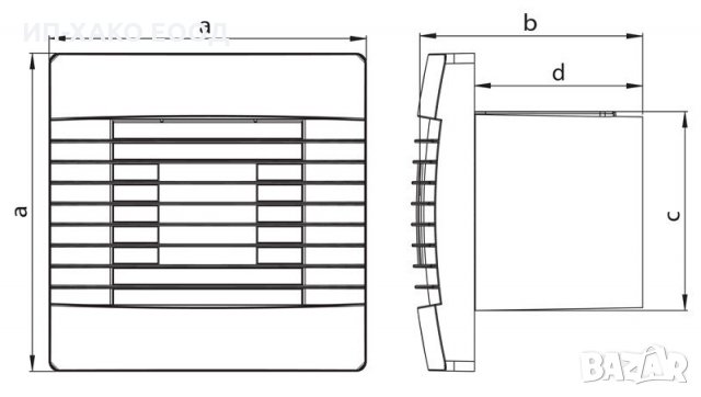 Аксиален вентилатор с гравитационни ламели AV PRO, снимка 3 - Други - 22755152