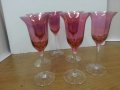 Сервиз чаши за вино цветно стъкло, снимка 12