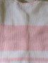 Прекрасна машинно плетена жилетка в бяло и розово размер 30, нова, снимка 10