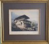 Петър Морозов 1880-1951 Старинна къща в Ловеч Акватинта от 1930те години, снимка 1 - Картини - 23818411