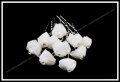 Красиви фуркети с бяла роза от органза и нежно камъче от кристал., снимка 1 - Аксесоари за коса - 24956933