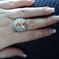 ПРОМО ! Сребрист пръстен с кристал и елементи Сваровски, снимка 7 - Пръстени - 6628886