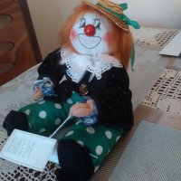 Ръно изработена кукла клоун, снимка 2 - Други ценни предмети - 20636838