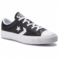 Черни кожени  Converse, снимка 1 - Кецове - 25692846