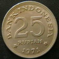 25 рупии 1971, Индонезия, снимка 2 - Нумизматика и бонистика - 7499908