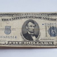Rare $ 5 DOLLARS STAR NOTE 1934 SILVER CERTIFICATE, снимка 4 - Нумизматика и бонистика - 19417298