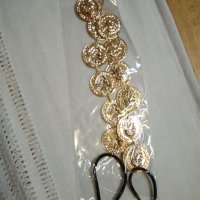 Етно диадема накит за глава с пендари златни и сребърни (имитация), снимка 7 - Колиета, медальони, синджири - 23263029