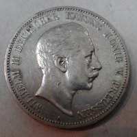 5 марки Германия 1898г сребро, снимка 1 - Нумизматика и бонистика - 21982726