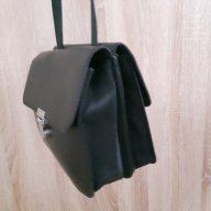 Poco Loco - интересна черна чанта от естествена кожа, снимка 10 - Чанти - 17666690