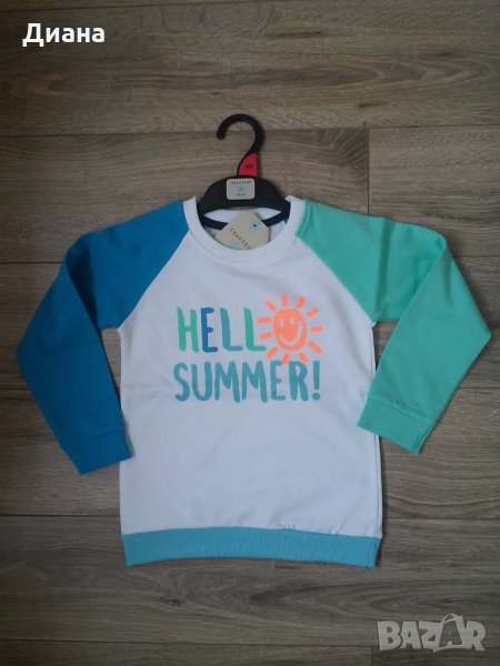 Весела блуза с лека вата, 12-18 м, снимка 1