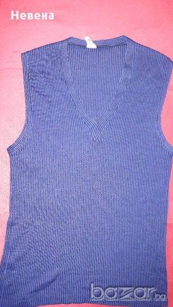 Мъжки елек - пуловер без ръкав малък размер № 40-42 марка Borgi, снимка 1