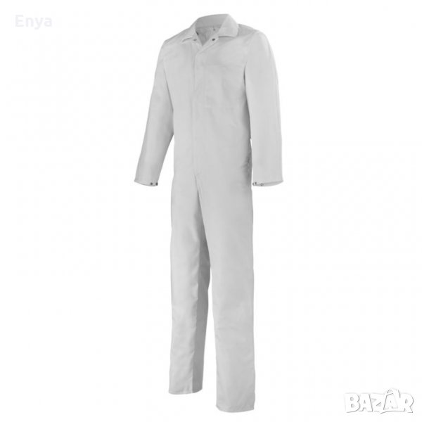 Работен гащеризон (цял-с ръкави-комбинезон) БЯЛ-НОВ, снимка 1