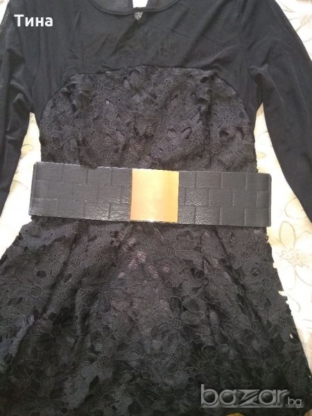 Черна рокля с дантела., снимка 1