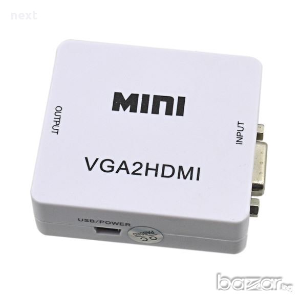 VGA към HDMI преходник с аудио и захранване + Гаранция, снимка 1