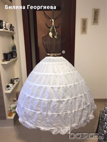 Кринолин за рокля 6 обръча бял, снимка 1