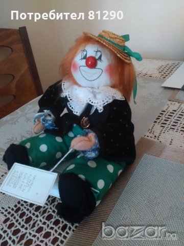 Ръно изработена кукла клоун, снимка 2 - Други ценни предмети - 20636838