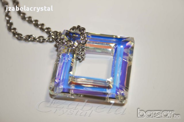  Комплект  Сваровски "Square" Crystals from SWAROVSKI ®, снимка 5 - Бижутерийни комплекти - 11406213