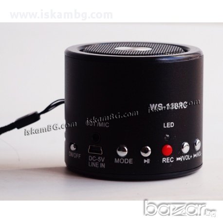 Мини блутут спийкър MP3/USB/MicroSD/FM, снимка 3 - Аудиосистеми - 13447135