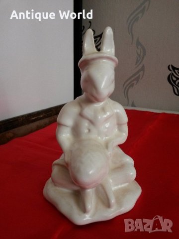 Стара Немска Порцеланова Статуетка ВЕЛИКДЕНСКИ ЗАЕК