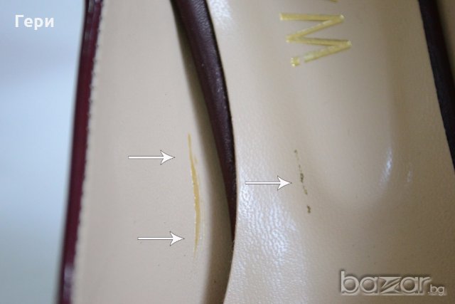 Елегантни лачени обувки от еко кожа в цвят бургунд Suheym, снимка 10 - Дамски обувки на ток - 18634021