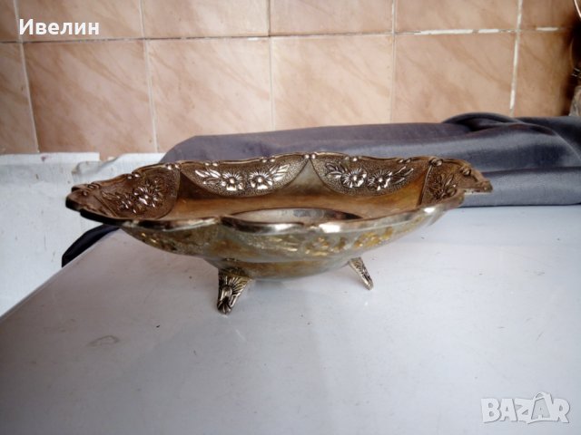 ретро метална купа,фруктиера, снимка 2 - Антикварни и старинни предмети - 23125186