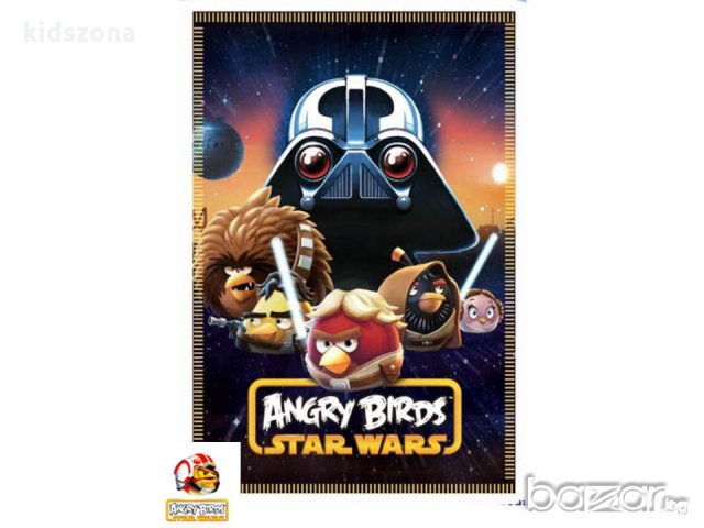 Нова цена! Детско одеяло Angry Birds Star Wars полар
