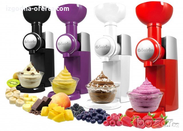 Swirlio плодова десертна машина за замразени плодове с топинг дозатор, снимка 1