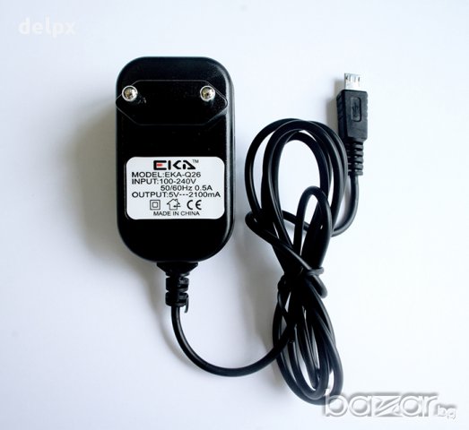 Мрежово зарядно с букса MICRO USB 5V 2,1A, снимка 1 - Оригинални зарядни - 17441389