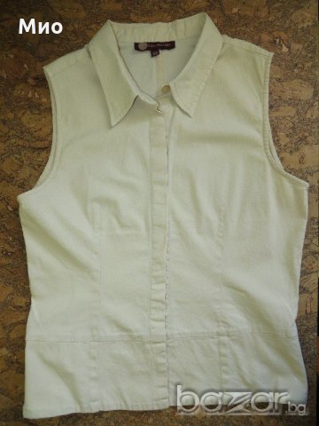 JP Collection, риза без ръкав, XS-S, екрю, снимка 1 - Ризи - 20864508