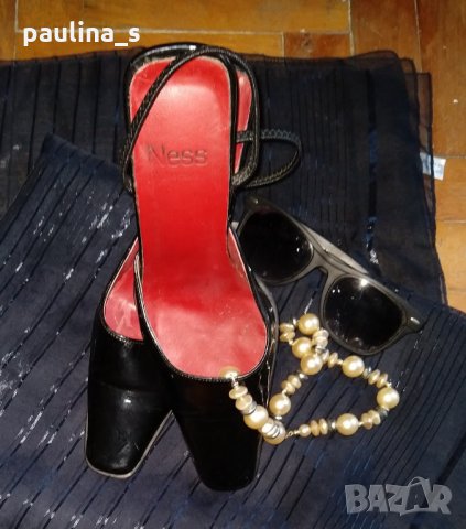 Уникални италиански обувки "Ness" естествен лак