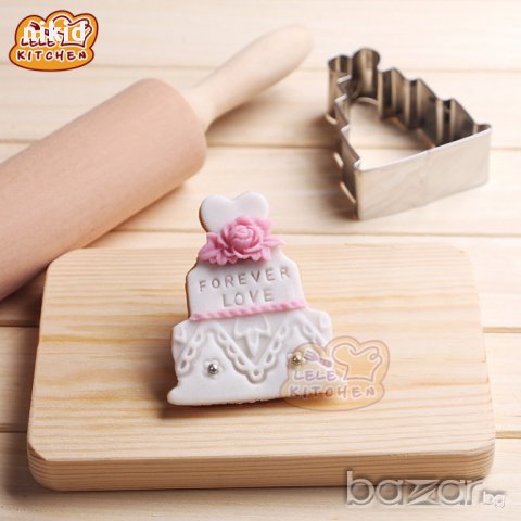 триетажна торта метална форма резец за сладки бисквитки бисквити фондан украса
