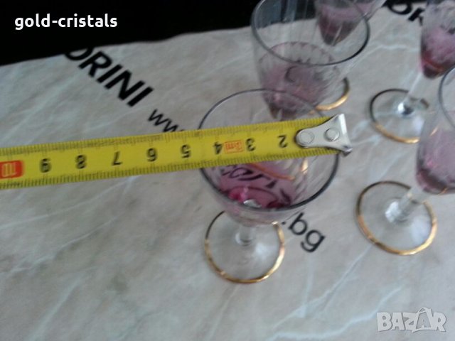 Ретро стъклени чаши чашки  53г, снимка 4 - Антикварни и старинни предмети - 24738338