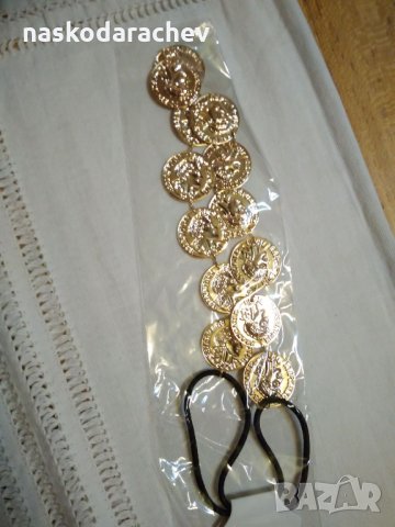 Етно диадема накит за глава с пендари златни и сребърни (имитация), снимка 7 - Колиета, медальони, синджири - 23263029
